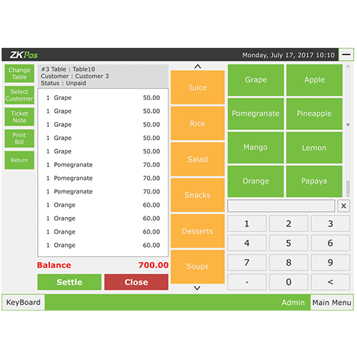 Программный модульZKPos Restaurant Software - фото2